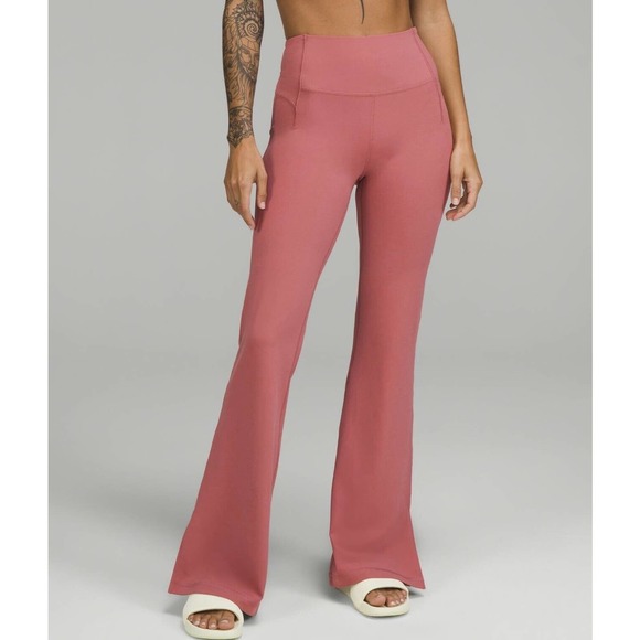 NWT Lululemon [8] Groove SHR Split-Hem Flare Nulu Pant Briar Rose LW5EVCS [$118] - Picture 15 of 16